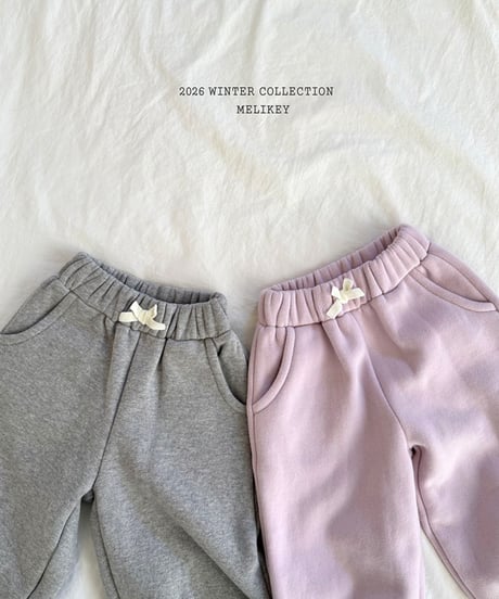 予約 melikey Pocketless jogger pants