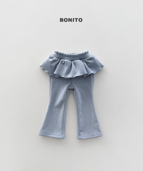 予約 bonito Velour Frill Bootcut Pants