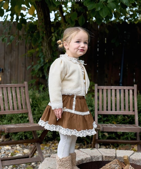 予約 marron Suede skirt