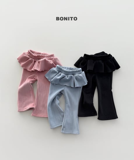 予約 bonito Velour Frill Bootcut Pants