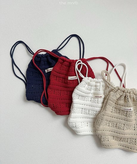 予約minirobe Croche knit bag