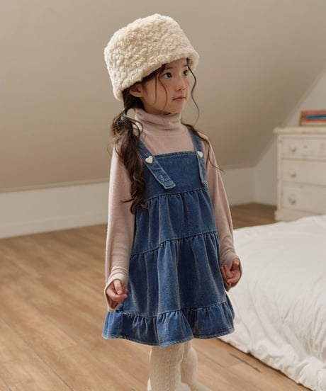 予約 melikey Kang Kang Velvet Denim One Piece