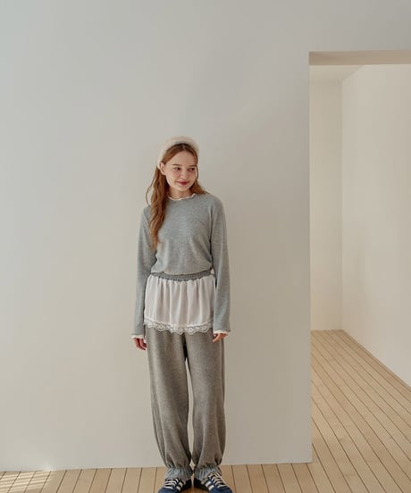 予約 momoann Satin jogger pants (ママとお揃い)