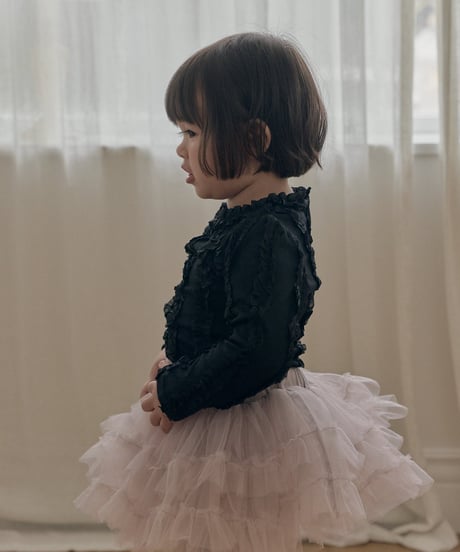 予約 The beige Tulle leggings