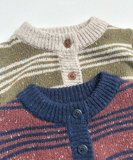 予約minirobe Line cardigan