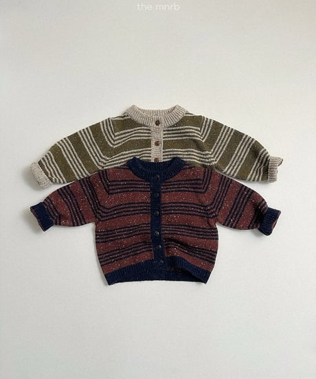 予約minirobe Line cardigan
