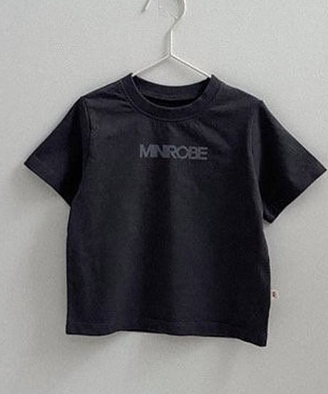 予約minirobe Urban logo half-sleeved tee
