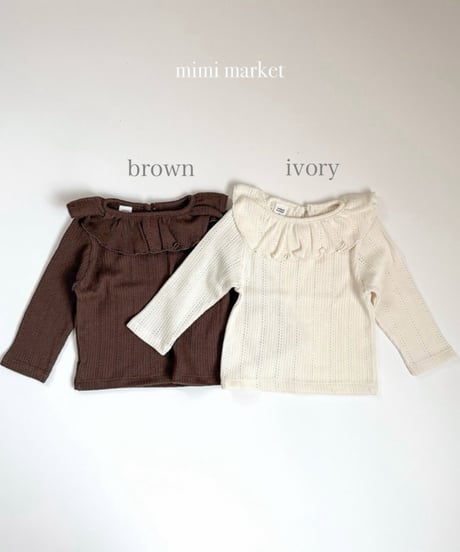 予約 mimi market Lovey collar Tee