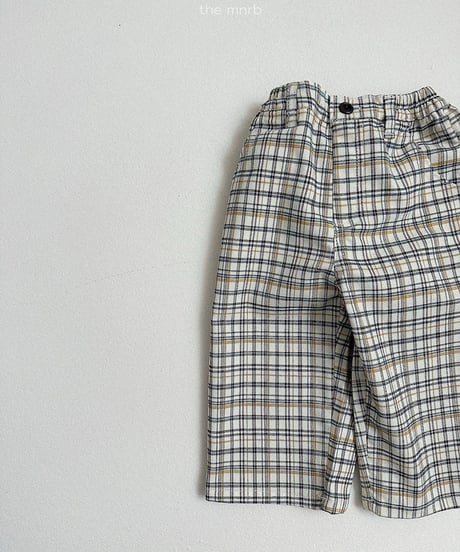 予約minirobe Adele check pants