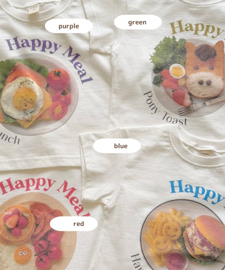 予約 ninibello Happy meal half-sleeved tee (ママとお揃い)