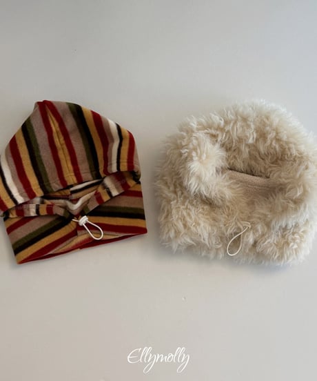 予約Elly Molly Fluffy hood warmer