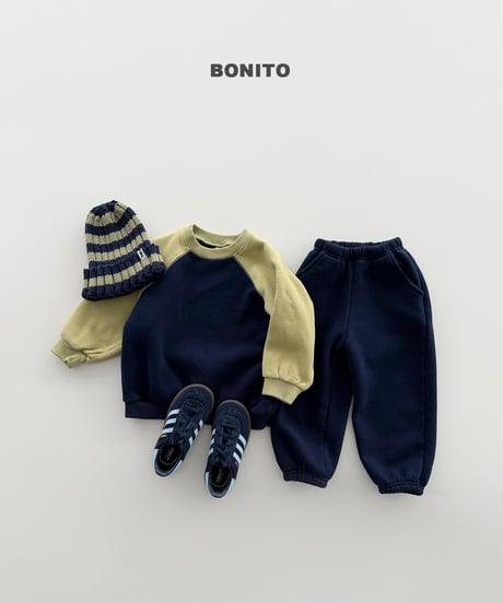 予約 bonito Color-Block Raglan man to man