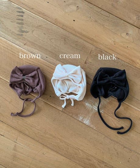 予約 bebeholic May Ribbon Bonnet