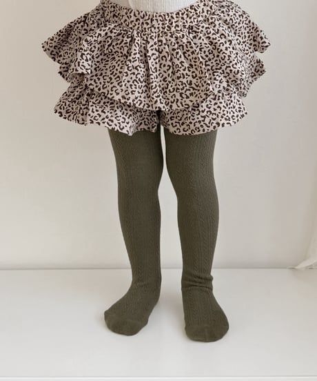即納 Soft leopard print skirt pants