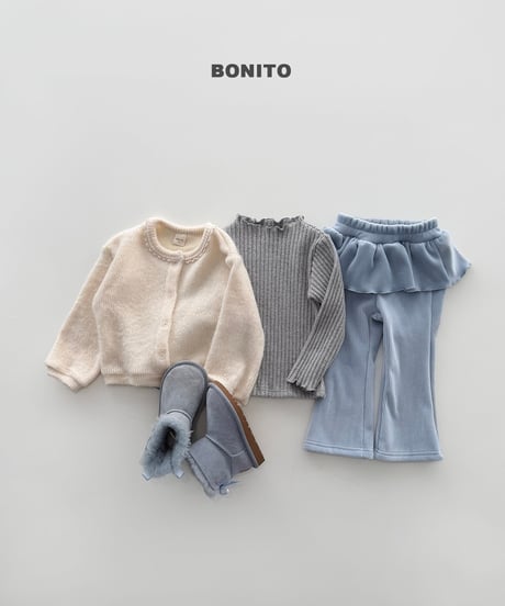 予約 bonito Velour Frill Bootcut Pants