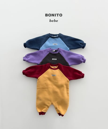 予約bonito Baby Color-Block Raglan Romper