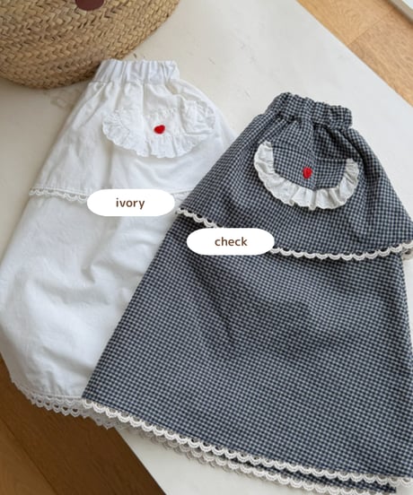 予約 ninibello Momo A lance cut skirt