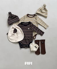 即納 pipi Striped suit set