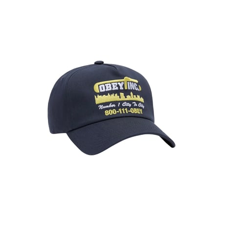 OBEY "OBEY INK 5 PANEL SNAPBACK" [NAVY]