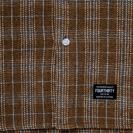 430 "L/S TTN CHECK SHIRT" [BROWN]