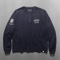 ROARK "ROAMIING" 14OZ H/W HENLY NECK L/S TEE [DARK NAVY]