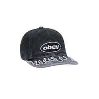 OBEY "PIGMENT FLAMES 6 PANEL VELCRO BACK" [FADED BLACK]