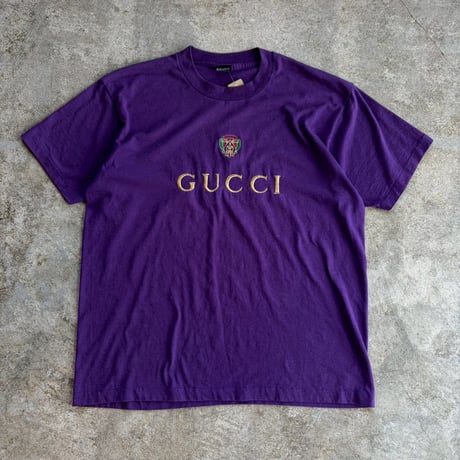 90's SCREEN STARS "BOOTLEG GUCCI EMBROIDERED LOGO TEE"