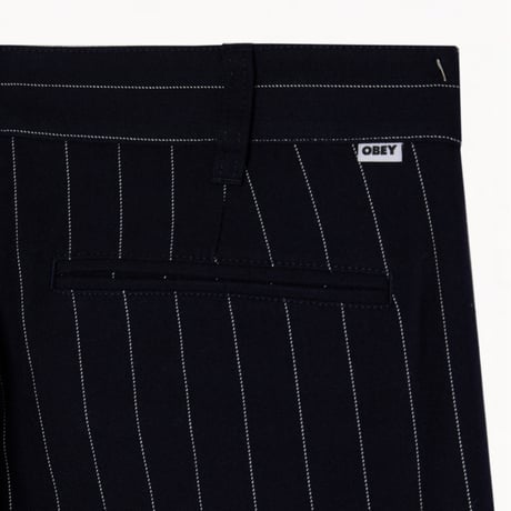 OBEY "DEAN STRIPE PLEATED PANT" 2COLORS