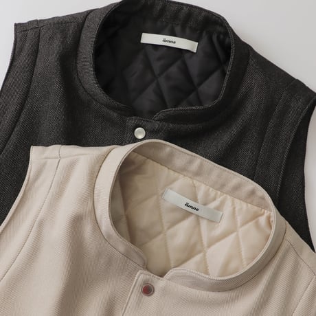 AMNE "HERRINGBONE INSULATION VEST" 2COLORS
