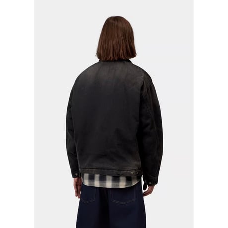CARHARTT WIP "OG DETROIT JACKET"[BLACK TOBACCO USED WASH]