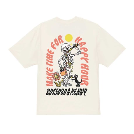 RUTSUBO "MAKE TIME FOR HAPPY HOUR S/S T-SHIRTS" 2COLORS