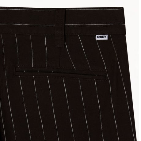 OBEY "DEAN STRIPE PLEATED PANT" 2COLORS