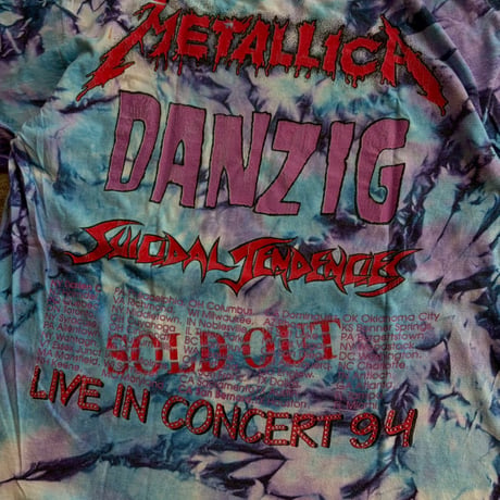 SHORT HILLS TEE  "'94 METALLICA SUMMER TOUR DANZIG SUICIDAL TENDENCIES TEE"