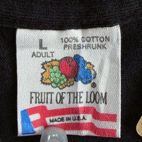 90'sFRUIT OF THE LOOM "BOOTLEG CHANEL EMBROIDERED LOGO TEE"
