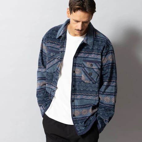 ROARK "FLEECE EMBER OVER SHIRT"[NAVY]