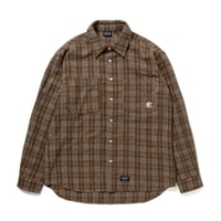 430 "L/S TTN CHECK SHIRT" [BROWN]