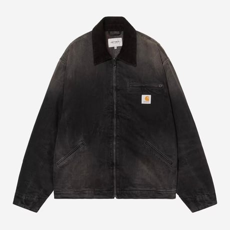 CARHARTT WIP "OG DETROIT JACKET"[BLACK TOBACCO USED WASH]