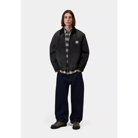 CARHARTT WIP "OG DETROIT JACKET"[BLACK TOBACCO USED WASH]