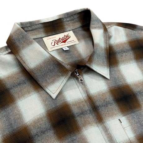 RUTSUBO "BU SHADOW PLAID ZIP SHIRTS JACKET" 2COLORS