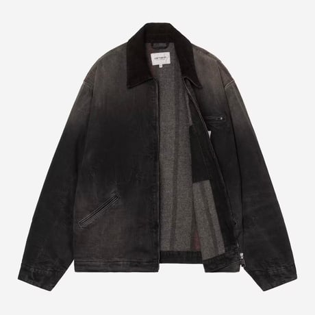 CARHARTT WIP "OG DETROIT JACKET"[BLACK TOBACCO USED WASH]