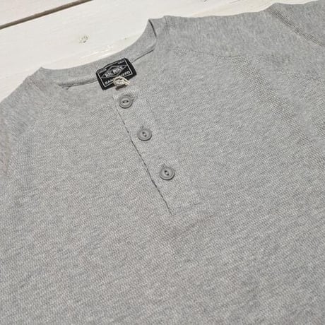 BIG MIKE "Honeycomb Waffle Henry Neck Midweight L/S" 2COLORS