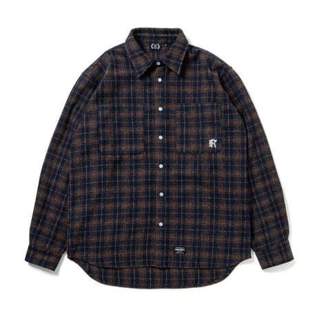 430 "L/S TTN CHECK SHIRT" [NAVY]