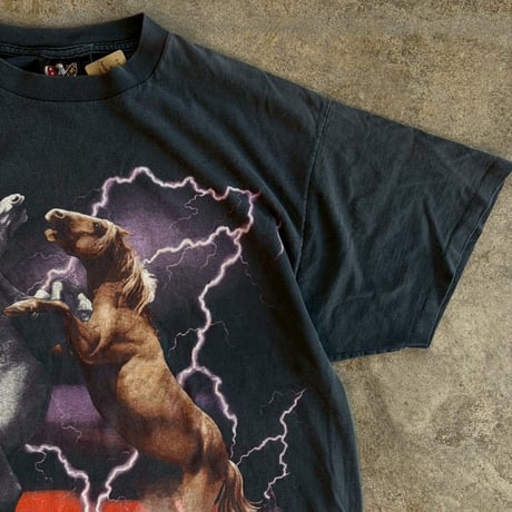 '93 3D EMBLEM "LIGHTNING HORSES GRAPHIC TEE"