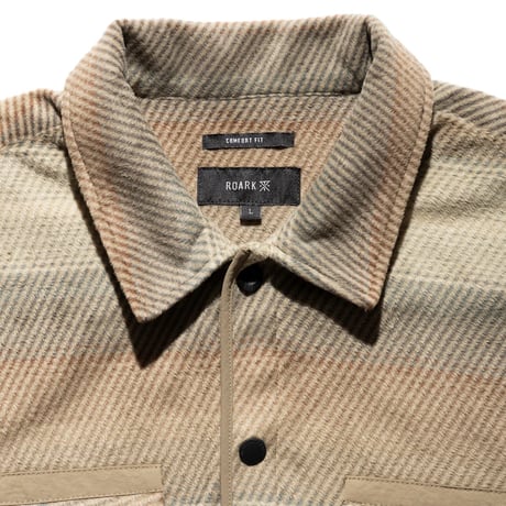 ROARK "FLEECE EMBER OVER SHIRT"[SAND]