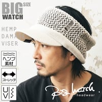 CTB-02　つば付きヘンプヘアバンドBIGWATCH   ホワイト/ベージュ
