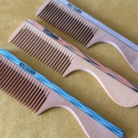[KOSTKAMM]  Wooden comb with Handle / Wide / 6b