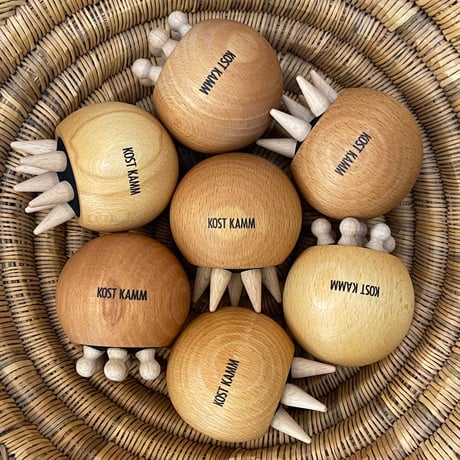[KOSTKAMM]  Wooden Face massage ball