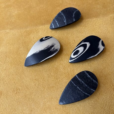 [KOSTKAMM] Natural Wood Hair Clip / teardrop /  6cm