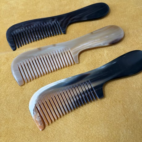 [KOSTKAMM]  Horn Comb with Handle / Wide / 17.5cm / 60H