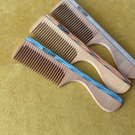 [KOSTKAMM]  Wooden comb with Handle / Wide / 6b
